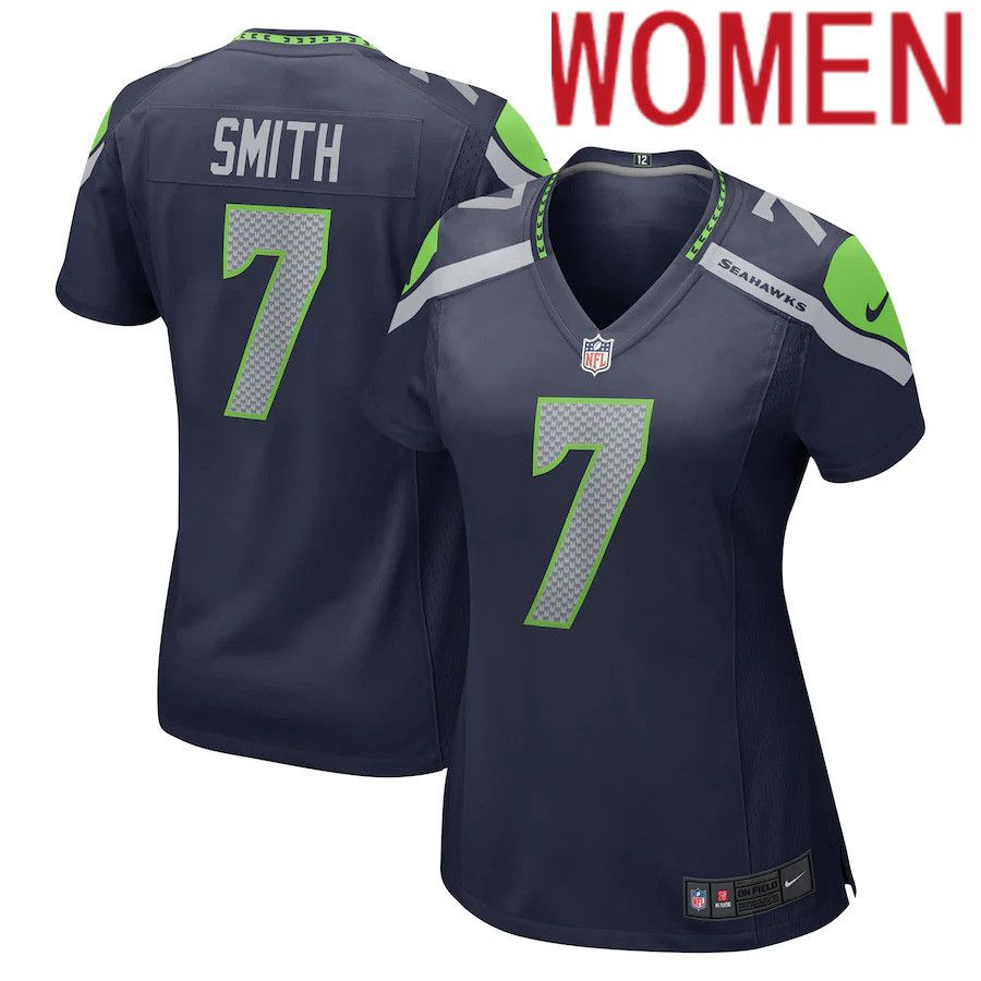 Women Seattle Seahawks 7 Geno Smith Nike College Navy Game NFL Jersey